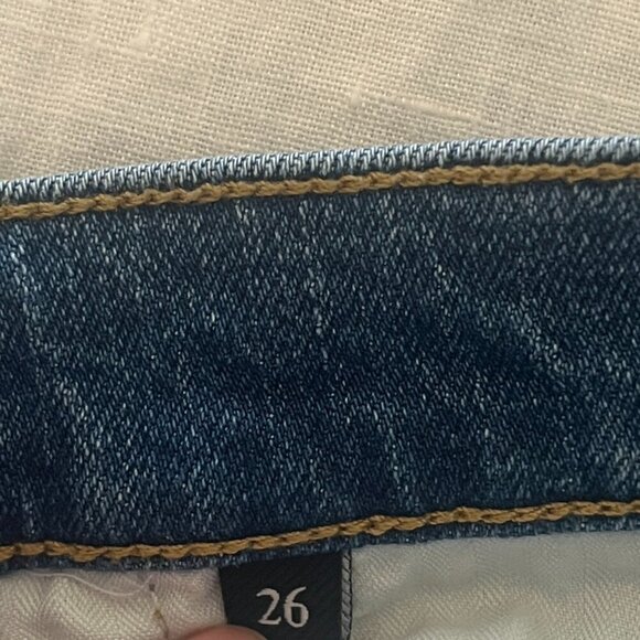 7 For All Mankind jeans 26 Josefina denim light wash distressed button fly - Picture 10 of 13